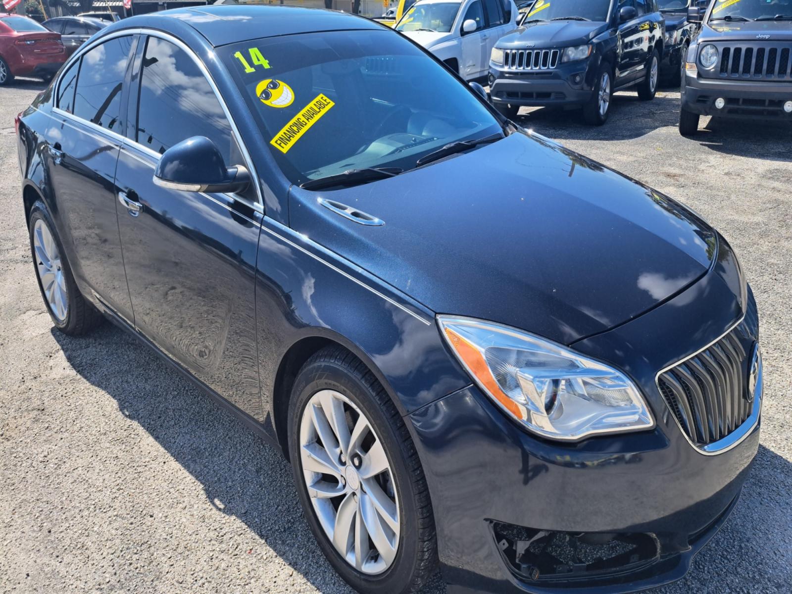 2014 Blue Buick Regal Premium 1 AWD (2G4GP5EX5E9) with an 2.0L L4 DOHC 16V TURBO engine, 6-Speed Automatic transmission, located at 1181 Aurora Rd, Melbourne, FL, 32935, (321) 241-1100, 28.132914, -80.639175 - Photo #1